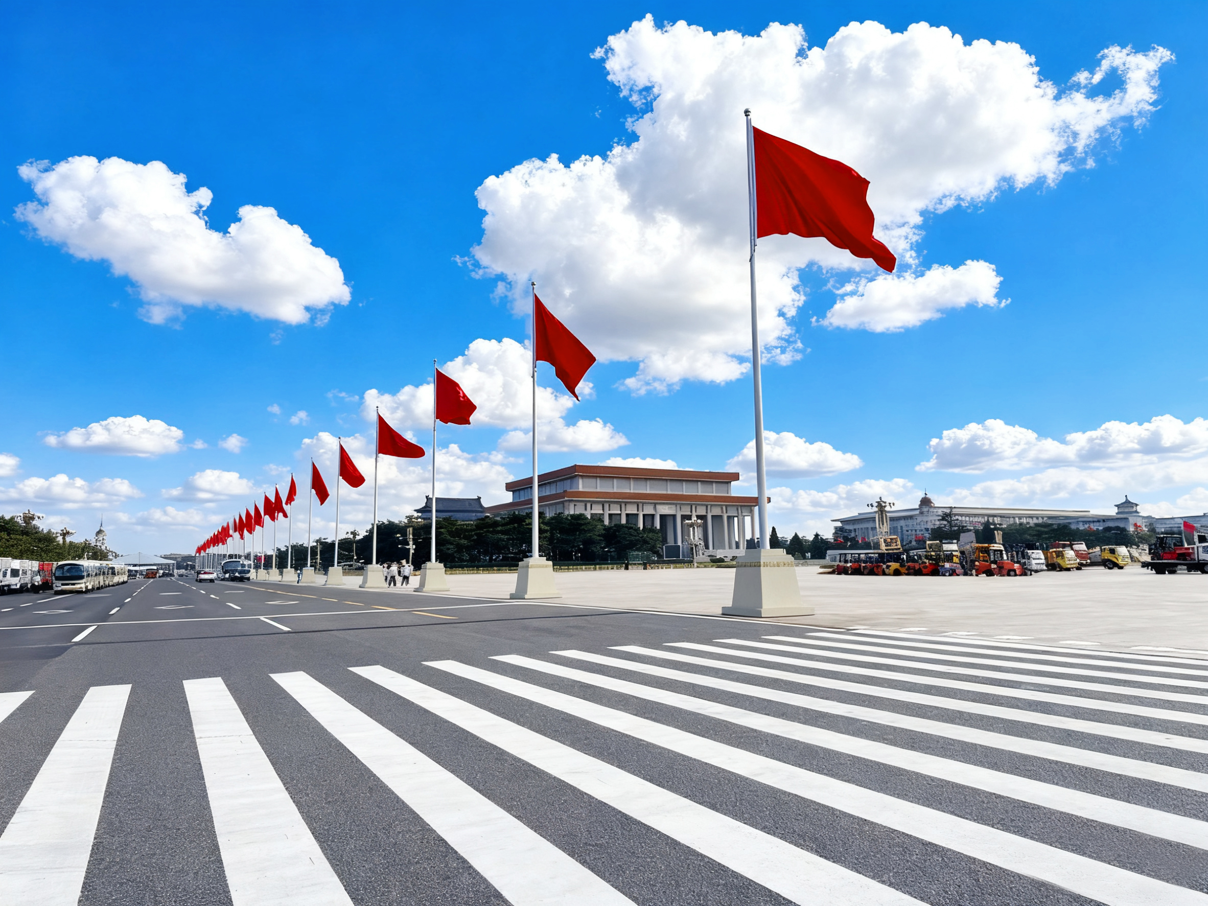 93閱兵廣場80根旗桿